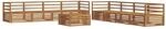 vidaXL Outdoor-Sofagarnitur 9-Tlg Natur 3373199