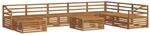 vidaXL Sofagarnituren 9 Tlg Natur Massivholz Akazie 3373994