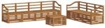 vidaXL Sofagarnituren 8 Tlg Natur Massivholz Akazie 3374504