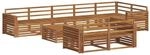 vidaXL Outdoor-Sofagarnitur 9-Tlg Natur 3373704
