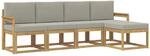 vidaXL Outdoor-Sofagarnitur 5-Tlg Wei&szlig; und Hellgrau 3387480