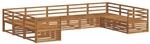 vidaXL Sofagarnituren 9 Tlg Natur Massivholz Akazie 3374109