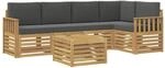 vidaXL Outdoor-Sofagarnitur 6-Tlg Wei&szlig; und Anthrazit 59 x 59 x 37 cm 3391867