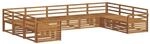 vidaXL Sofagarnituren 9 Tlg Natur Massivholz Akazie 3374129