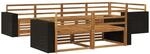 vidaXL Outdoor-Sofagarnitur 7 Stk Natur 3383482
