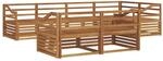 vidaXL Outdoor-Sofagarnitur 7-Tlg Natur 3373634