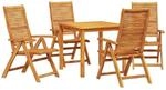 vidaXL Garten Essgruppe 5 Stk Braun Massivholz Akazie 3375631