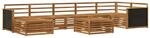 vidaXL Outdoor-Sofagarnitur 8 Stk Natur 3383642