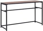 Beliani Gartentisch AVETRANA Schwarz Heller Holzfarbton 150x50x90