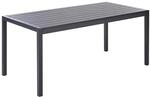 Beliani Gartentisch VERNIO Schwarz 180x90x76