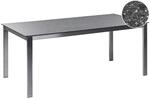 Beliani Gartentisch COSOLETO Schwarz Silber 180x90x75