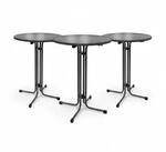 Beautissu Bellini Stehtisch &oslash;60xH110cm Schwarz 3tlg