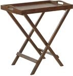 Beliani Beistelltisch AMANTEA Dunkler Holzfarbton 68x45x73