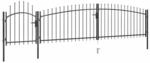 vidaXL Gartentor mit Speerspitzen 5x1,5 m Schwarz 146322