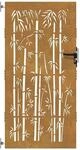 vidaXL Gartentor 85x200 cm Cortenstahl Bambus-Design 153237