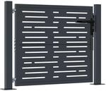 vidaXL Gartentor Anthrazit 105x105 cm Stahl Quadratisches Design 153191