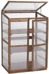 MCW Gew&auml;chshaus Q13 Verstellbar Holz 110x76x57cm Dunkelbraun