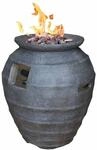 Elementi Gasfeuerstelle Katla in Antik Anthrazit-Optik aus Faserbeton