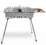 Grillpeter Mangal Astana Deluxe 11er Spie&szlig;dreher 230V Motor Deckel Grillrost...