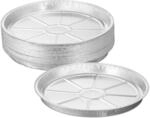 Relaxdays Aluschalen 25er Set Aluminium Silber Hitzebest&auml;ndig 3 cm x 27,5 cm