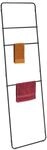 Relaxdays Handtuchleiter Stahl Schwarz mit 3 Sprossen Kippschutz 180,5 cm x 55,5 cm x