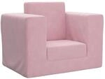 vidaXL Schlafsofa f&uuml;r Kinder Rosa Weicher Pl&uuml;sch 4104807