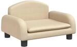 vidaXL Kindersofa Creme 50x40x30 cm Stoff 3196368