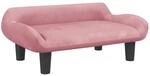 vidaXL Kindersofa Rosa 70x40x24 cm Samt 3196352