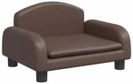 vidaXL Kindersofa Braun 50x40x30 cm Kunstleder 3196376