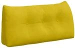 vidaXL R&uuml;ckenkissen Gelb 100 x 24 x 50 cm Samt 42014465