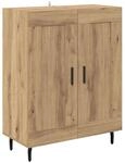vidaXL Sideboard Artisan-Eiche 69,5 x 34 x 90 cm Verbundholz und Eisen 881607