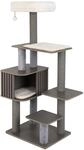 Costway Katzenkratzbaum Katzenbaum mit Plattformen Grau 151 cm