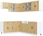 vidaXL 11 Tlg K&uuml;chenschrank-Set Porto Sonoma-Eiche Holzwerkstoff 3314904