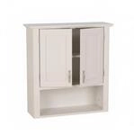 Relaxdays H&auml;ngeschrank MDF Wei&szlig; mit 3 F&auml;chern 62 cm x 58 cm x 20 cm
