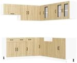 vidaXL 11 Tlg K&uuml;chenschrank-Set Kalmar Sonoma-Eiche Holzwerkstoff 3314914