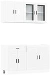 vidaXL 4 Tlg K&uuml;chenschrank-Set Porto Wei&szlig; Holzwerkstoff 3314871