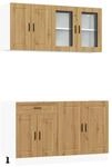 vidaXL 4-Tlg K&uuml;chenschrank-Set Kalmar Artisan-Eiche Holzwerkstoff 3314880