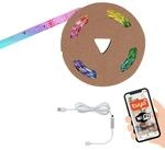 Brilo Wifi-LED-Strip RGB USB App- und Sprachgesteuert Fernbedienung K&uuml;rzbar 5 m