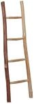 Relaxdays Dekoleiter Kastanienholz Natur Handgefertigt 116 cm x 35 cm x 4,5 cm 2,4 kg