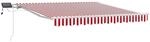 vidaXL Einziehbare Markise Rot und Wei&szlig; 350 x 250 cm Stoff und Stahl 3330268
