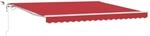 vidaXL Einziehbare Markise Rot 400 x 300 cm Polyester und Metall 3330690