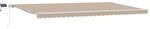 vidaXL Einziehbare Markise Beige 600 x 300 cm Stoff und Stahl 3331638