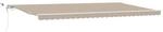 vidaXL Einziehbare Markise Beige 600 x 300 cm Polyester und Metall 3331640