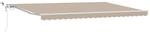 vidaXL Einziehbare Markise Beige 500 x 300 cm Polyester und Metall 3331336