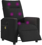 vidaXL Massagesessel Elektrisch Schwarz Stoff 3324047