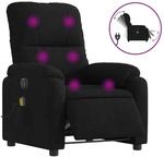 vidaXL Massagesessel Elektrisch Schwarz Mikrofasergewebe