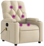 vidaXL Massagesessel Creme Stoff Modell 8