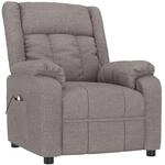 vidaXL Massagesessel Taupe Stoff 348128