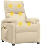 vidaXL Massagesessel Creme Stoff Modell 36