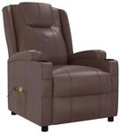vidaXL Massagesessel Braun Kunstleder 321313